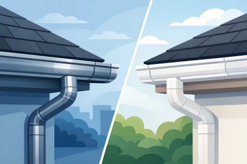 Aluminum Versus Vinyl Eavestroughs Compared