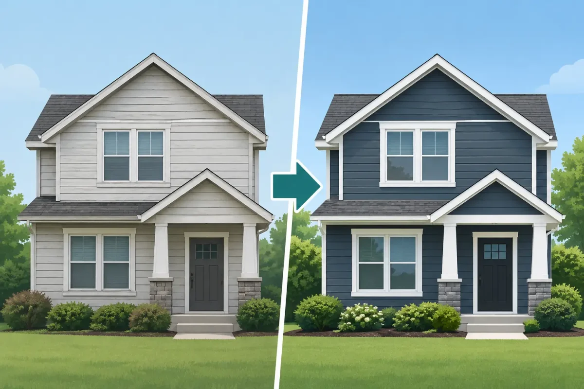 Before and After Siding Transformation Results