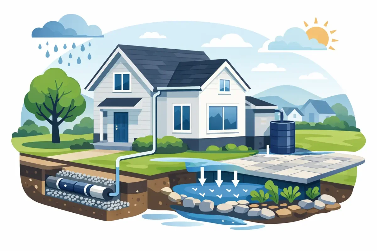 Exterior Water Management System for Homes