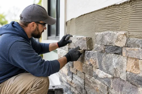 How Stone Veneer Gets Installed on Your Home